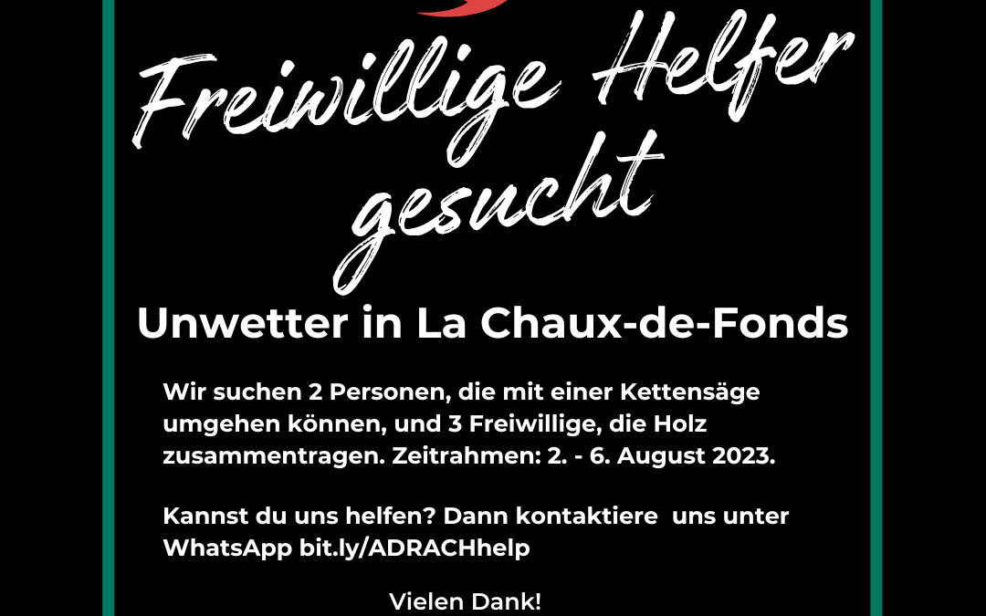 Freiwillige Helfer gesucht